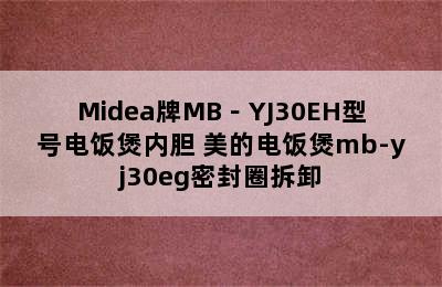 Midea牌MB－YJ30EH型号电饭煲内胆 美的电饭煲mb-yj30eg密封圈拆卸